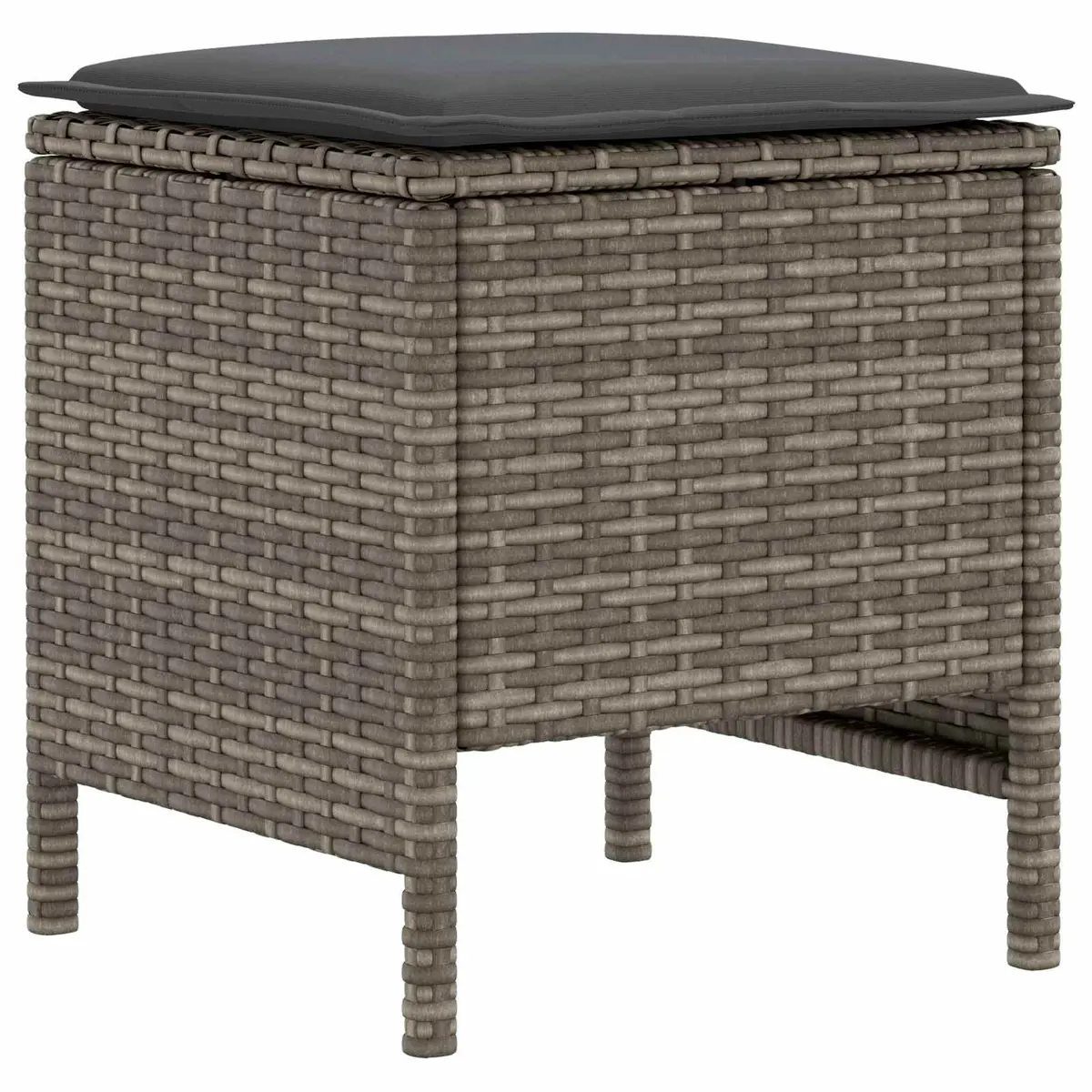 Outdoor Furniture Set Grey PE Rattan 7 Piece Patio Lounge Seating with Cushions