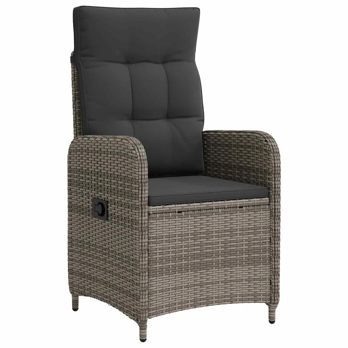 Outdoor Dining Set Grey 5 Piece Patio Furniture Table Chairs Poly Rattan
