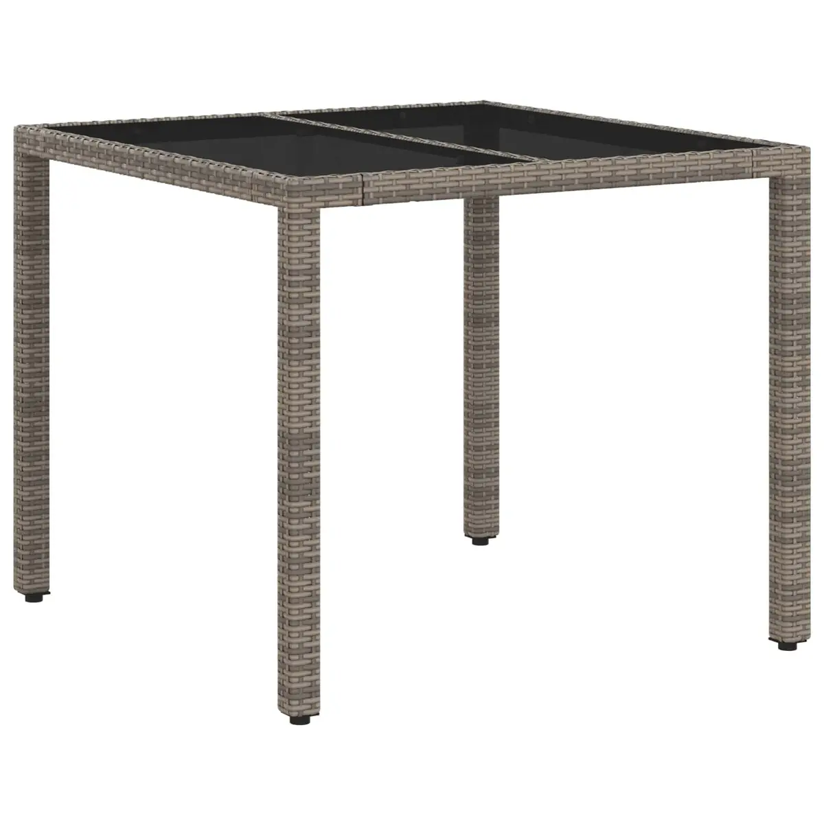 Outdoor Dining Set Grey 5 Piece Patio Furniture Table Chairs Poly Rattan