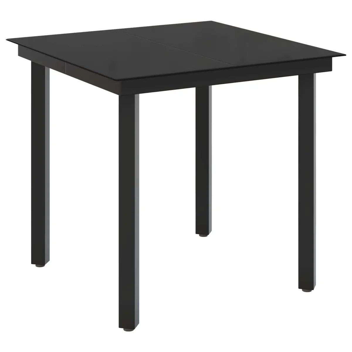 Garden Dining Set Black PE Rattan 3 Piece Outdoor Table Chairs Patio Furniture Set