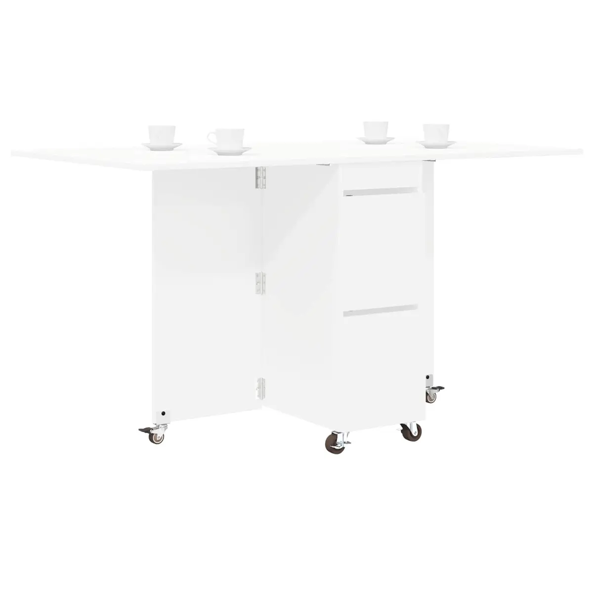 Extendable White Dining Table 140x80x77cm