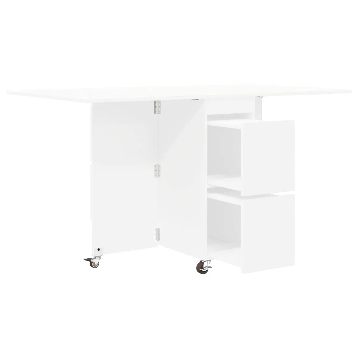 Extendable White Dining Table 140x80x77cm