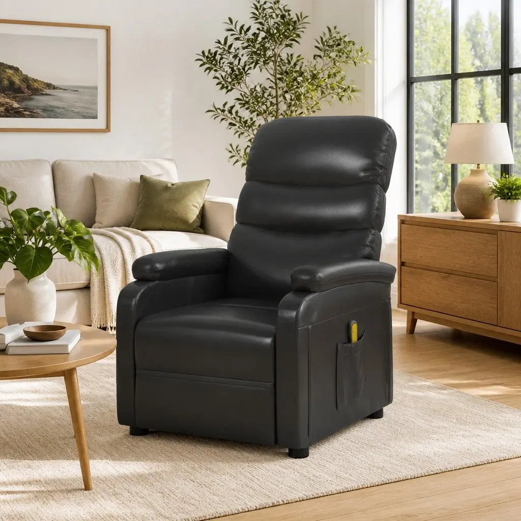 Black Electric Massage Recliner Chair