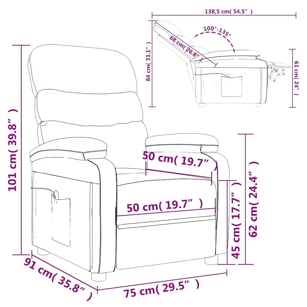 Black Electric Massage Recliner Chair