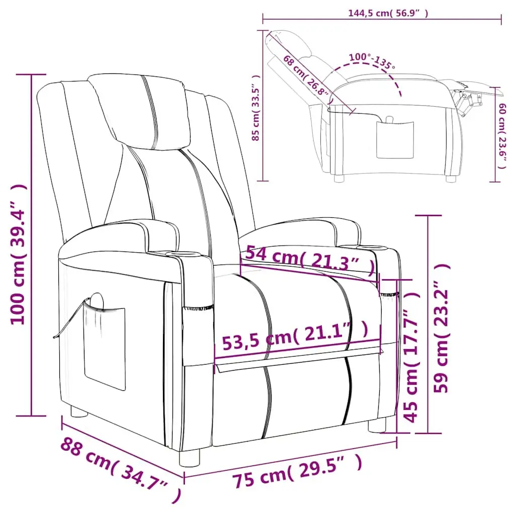 Electric Massage Chair with 6-Point Vibration