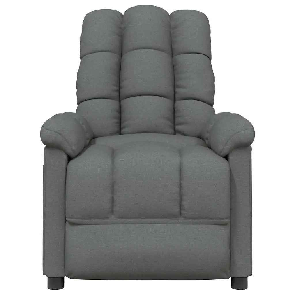 Electric Reclining Massage Chair in Grey Fabric