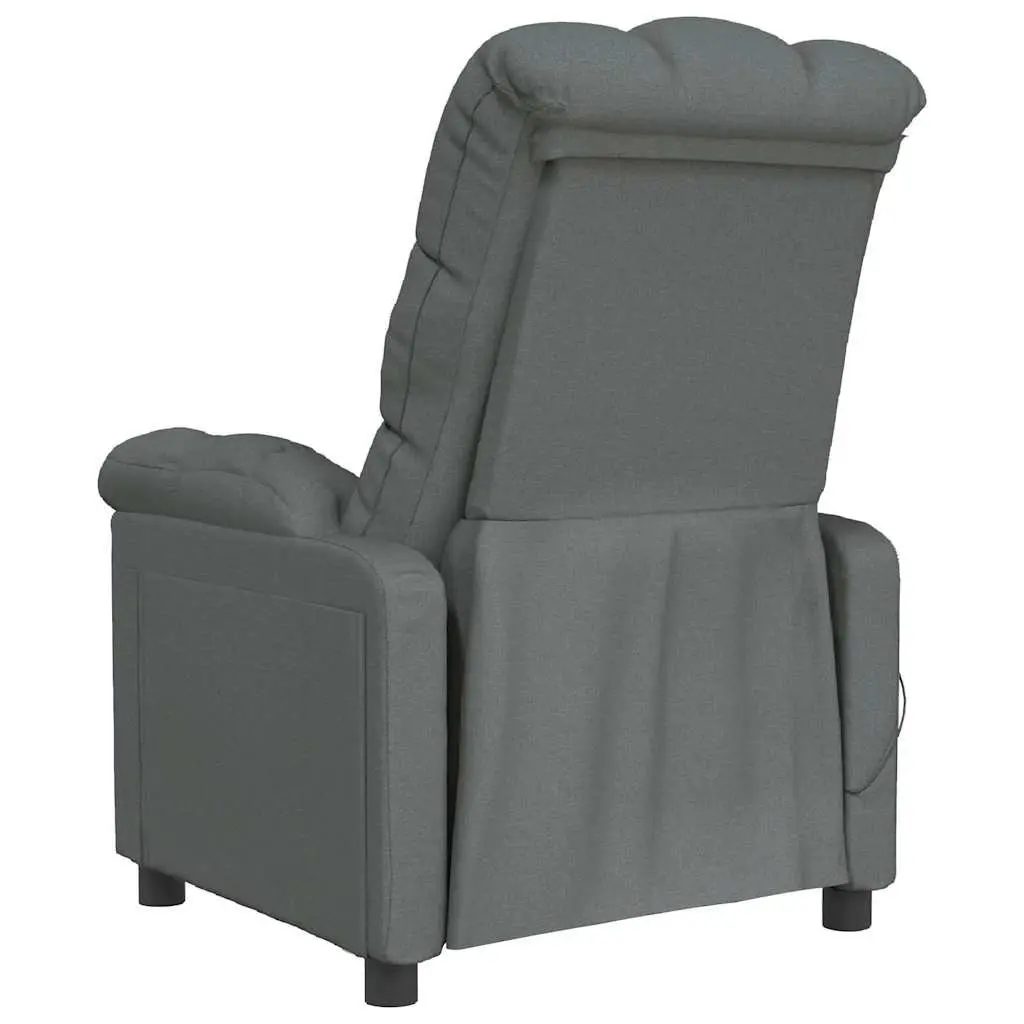 Electric Reclining Massage Chair in Grey Fabric