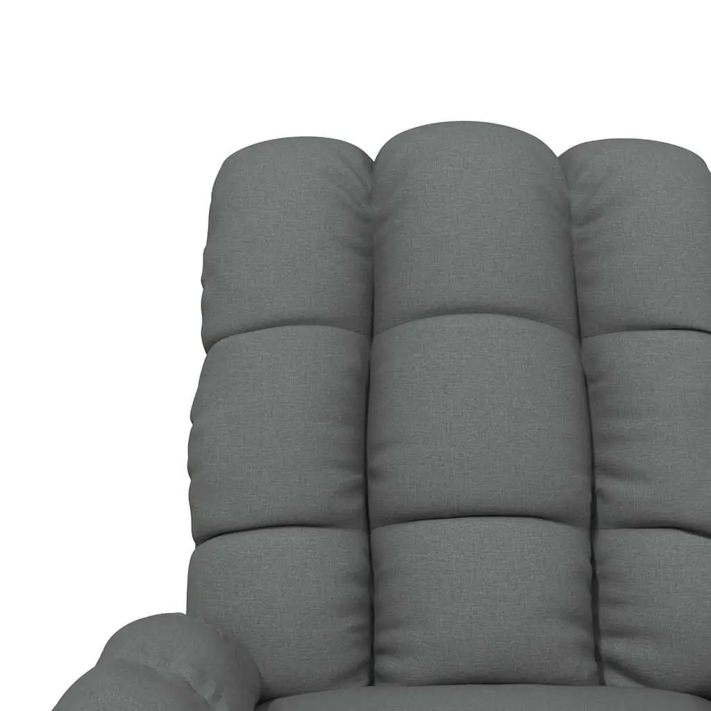 Electric Reclining Massage Chair in Grey Fabric