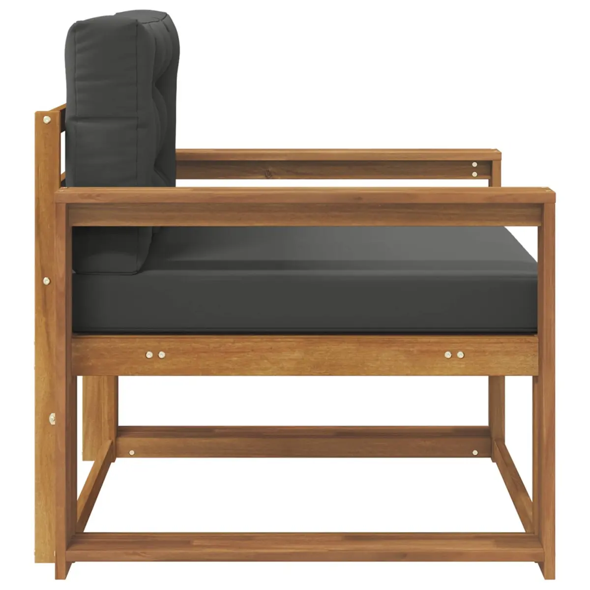 Solid Wood Outdoor Middle Sofa Section for Garden Relaxation