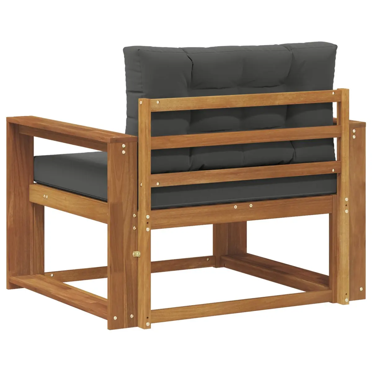 Solid Wood Outdoor Middle Sofa Section for Garden Relaxation
