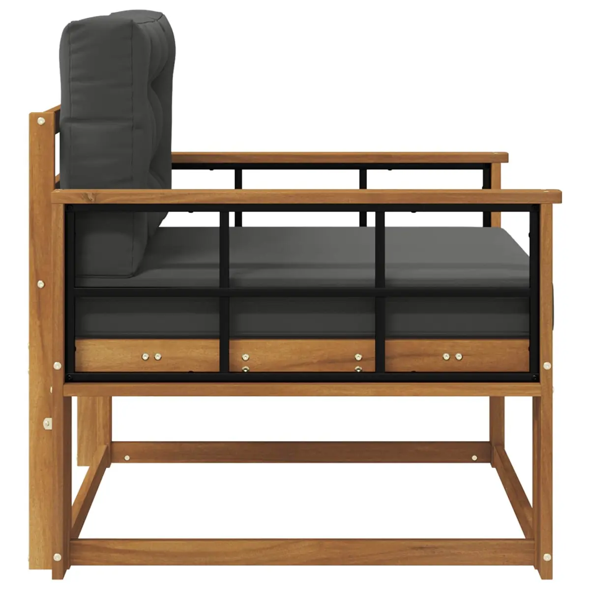 Acacia Wood Outdoor Middle Sofa Section for Patios