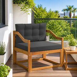 Middle Sofa Section in Solid Acacia Wood for Outdoor Spaces