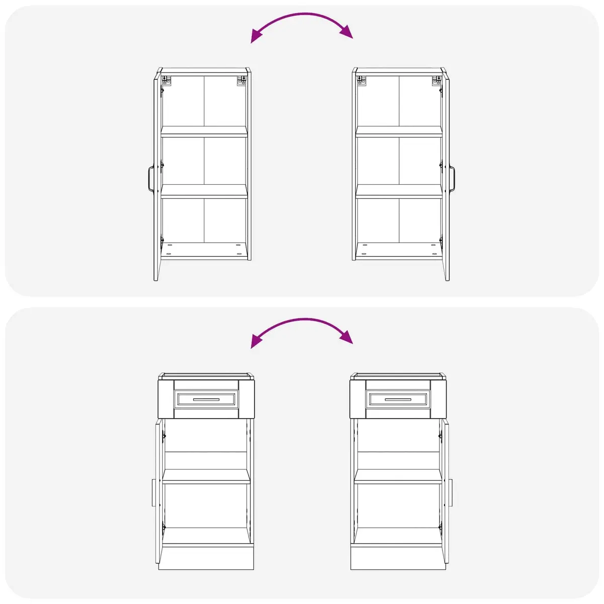 White Engineered Wood 5-Piece Kitchen Storage Unit