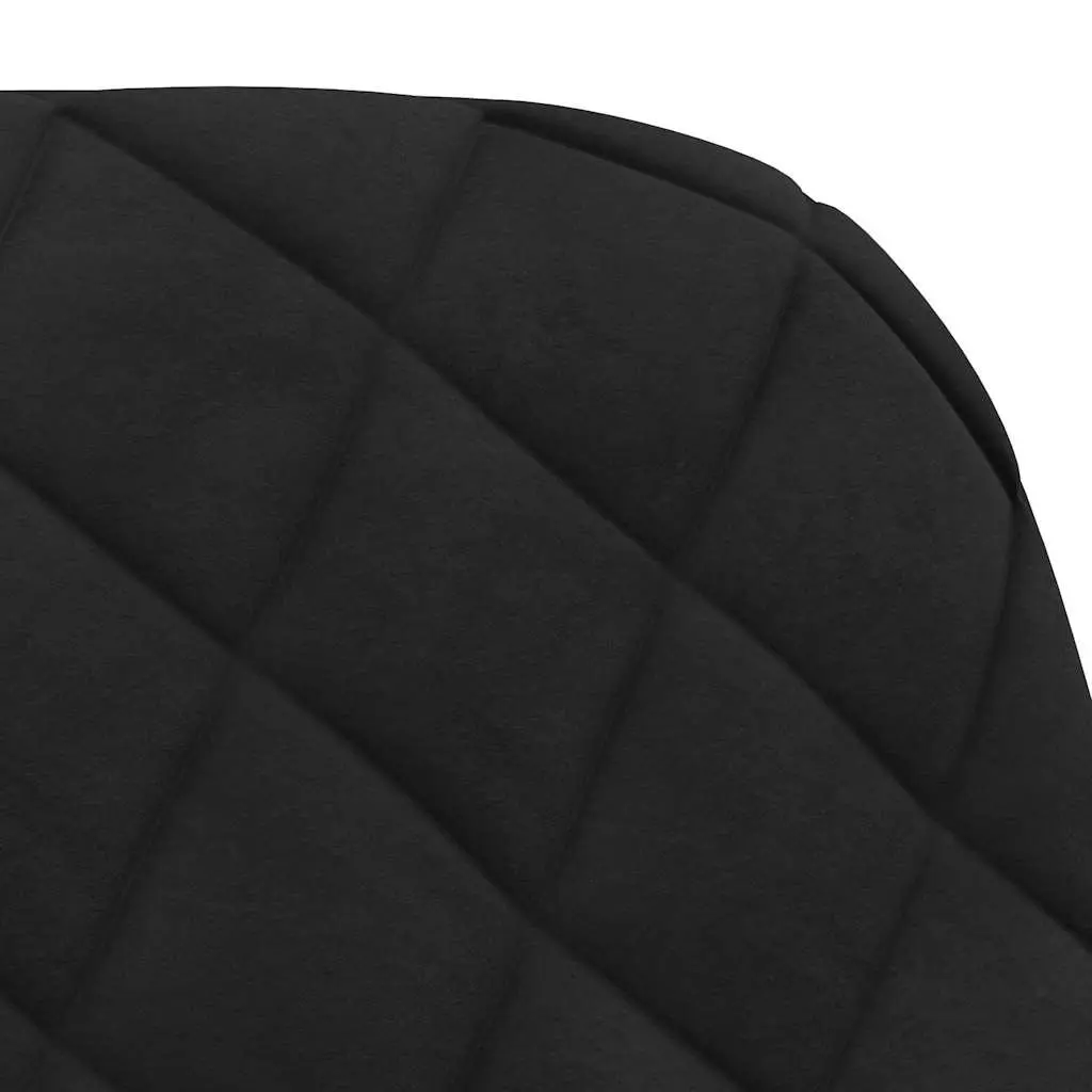 Black Velvet Dining Chairs, 2-Piece Set