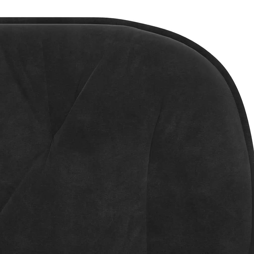 Dining Chairs 2 pcs Black Velvet Kitchen Room Seat Armrest Backrest Padded Foam