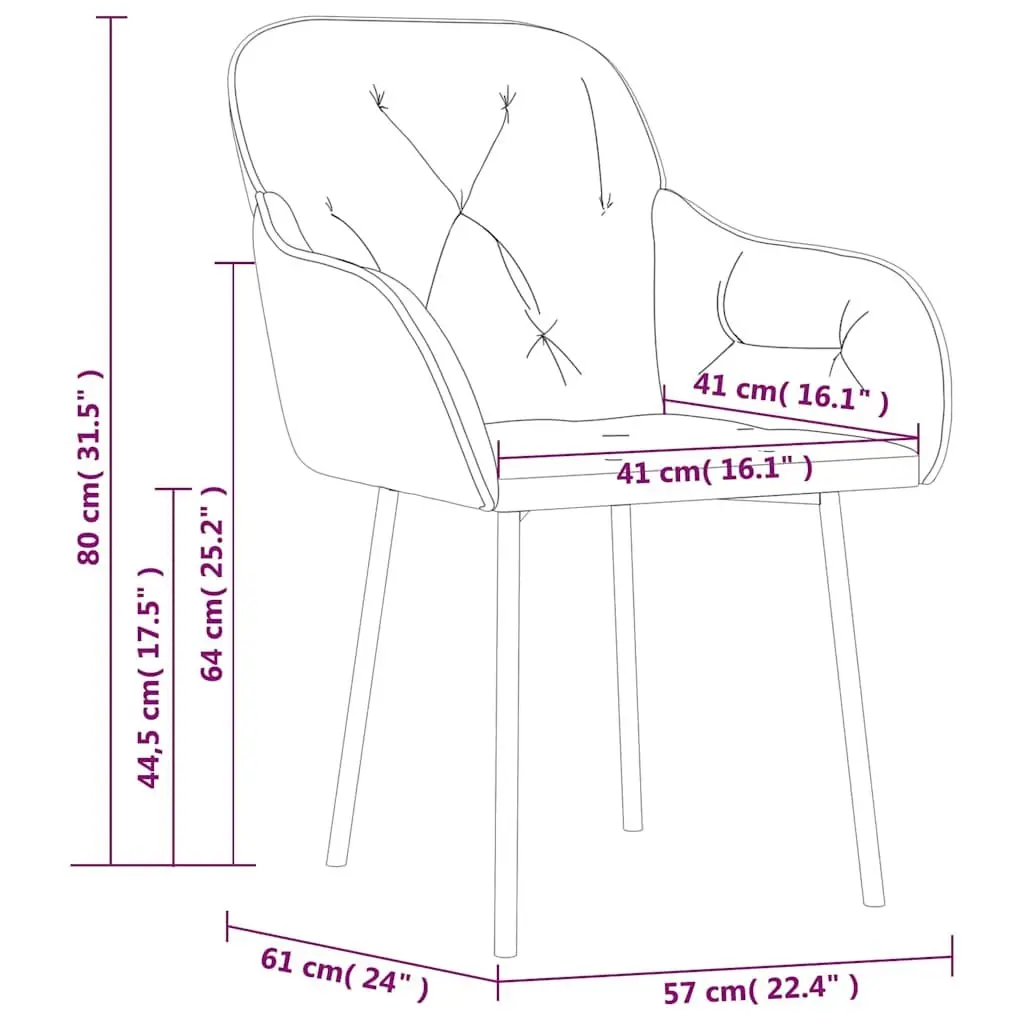 Dining Chairs 2 pcs Black Velvet Kitchen Room Seat Armrest Backrest Padded Foam