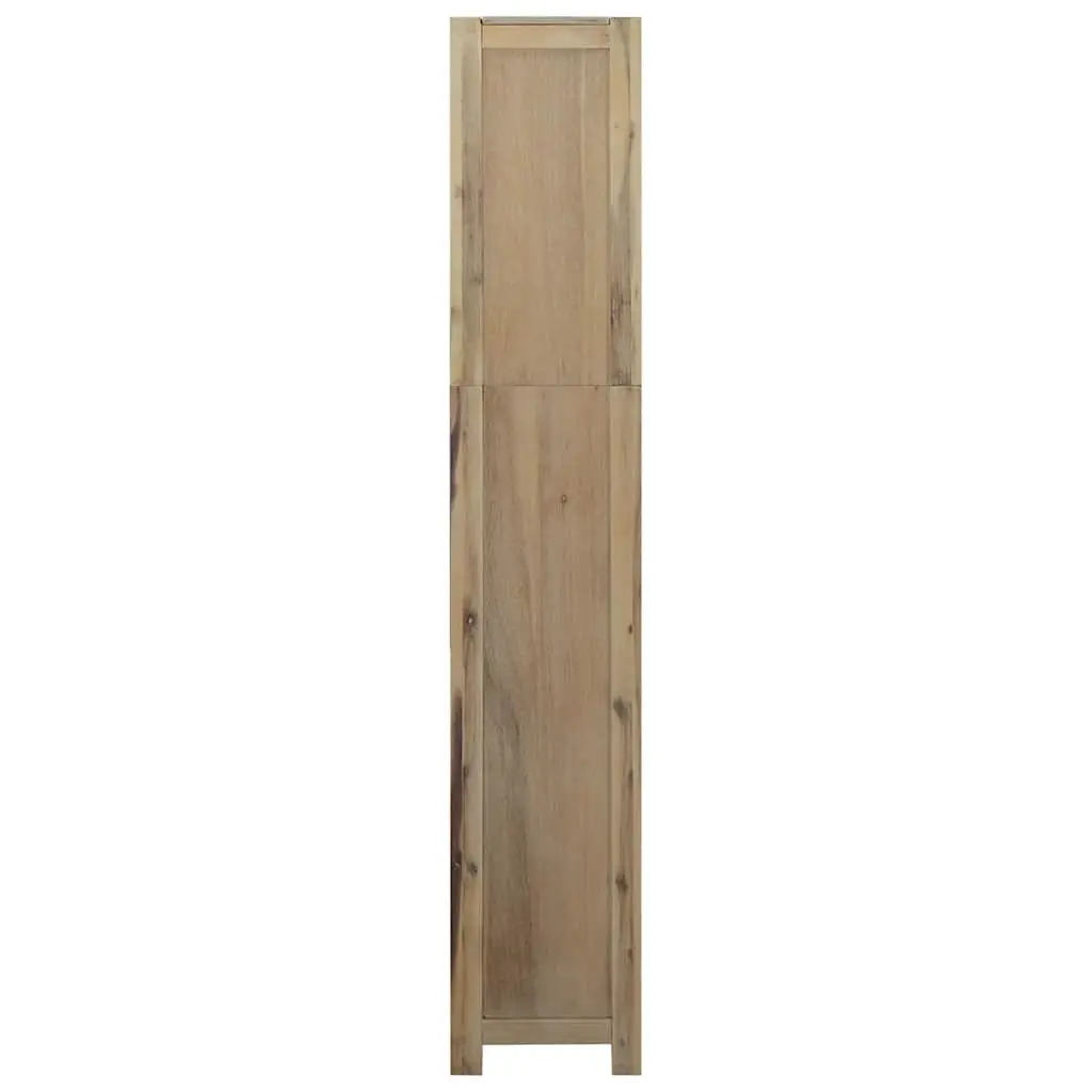 6-Tier Bookcase Rustic Brown 80x30x170cm Solid Acacia Wood Storage Shelving Display