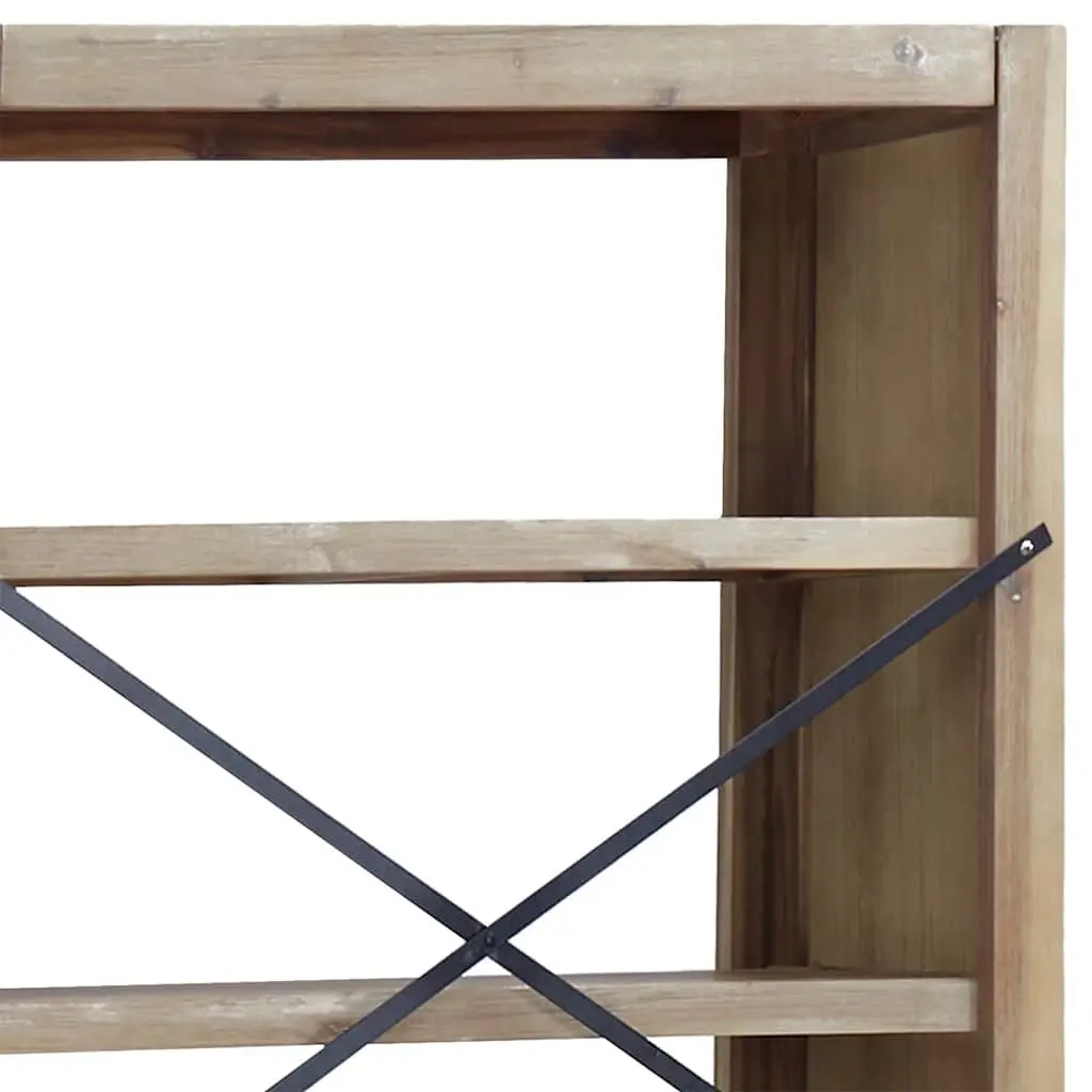 6-Tier Bookcase Rustic Brown 80x30x170cm Solid Acacia Wood Storage Shelving Display