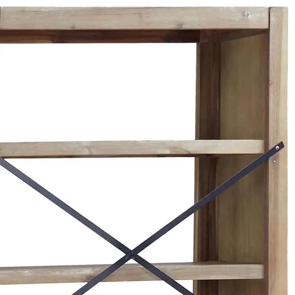 5-Tier Wooden Bookcase with Rustic Brown Finish