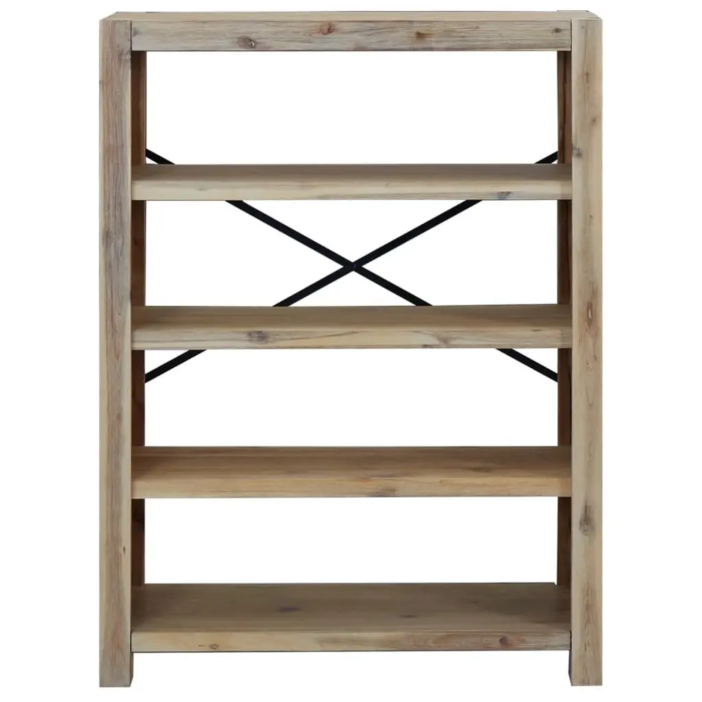 4-Tier Wooden Bookcase 80x30x110 cm Solid Acacia Standing Shelf Storage Display