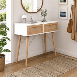 White Console Table 80x30x75 cm for Entryway