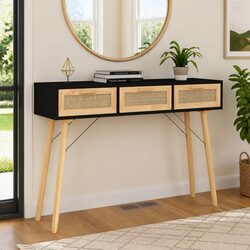 Scandinavian Style Black Console Table 105x30x75 cm