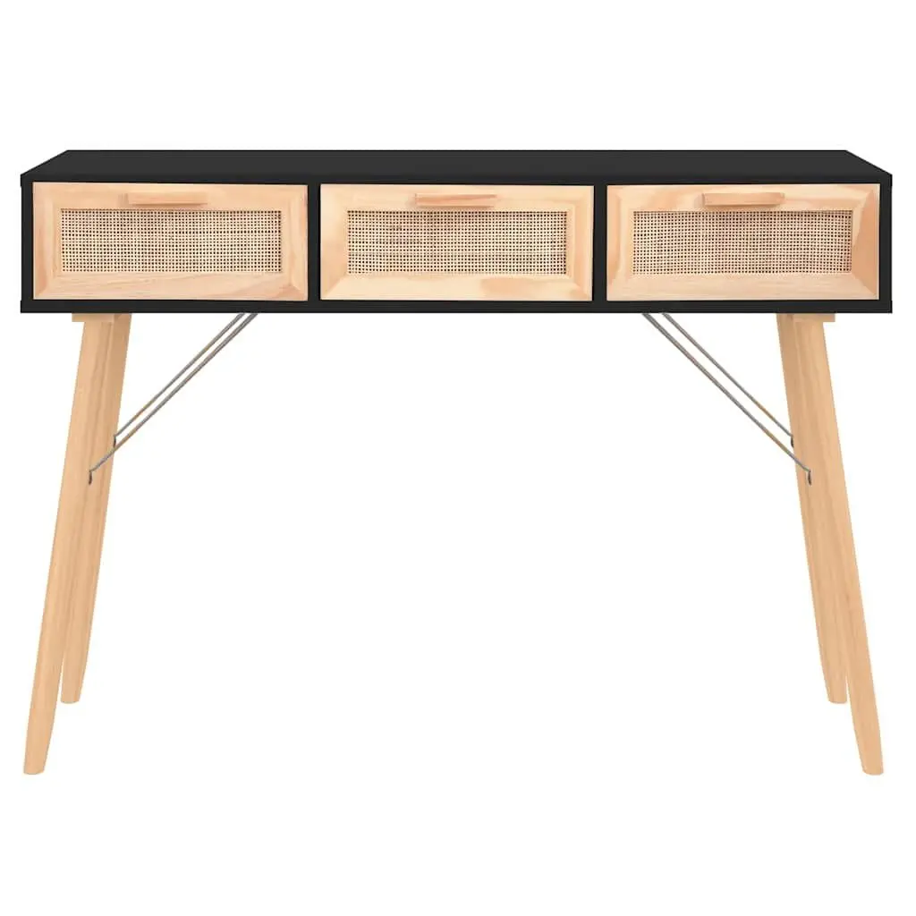 Console Table Black 105x30x75 cm End Table Hallway Accent Furniture Storage