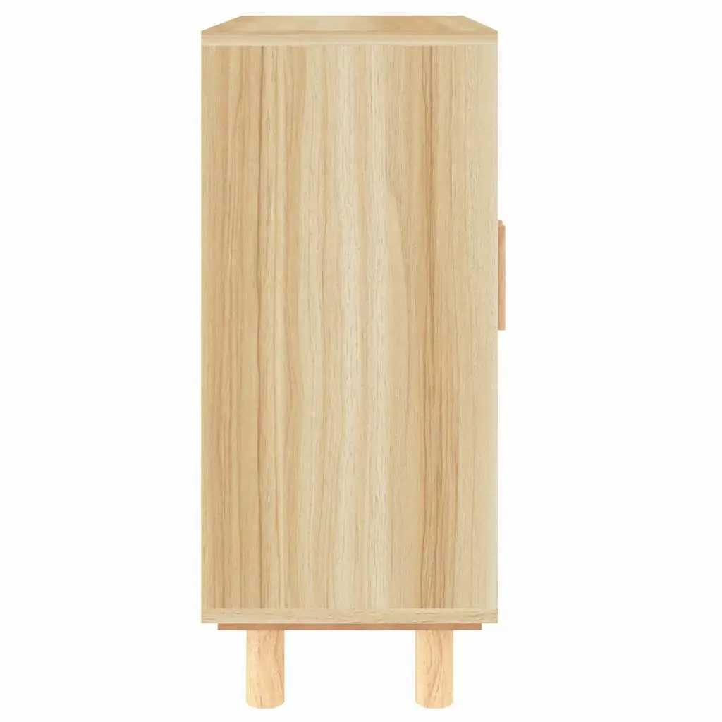 Sideboard Brown 60x30x70 cm Storage Cabinet with Rattan Door Design Furniture