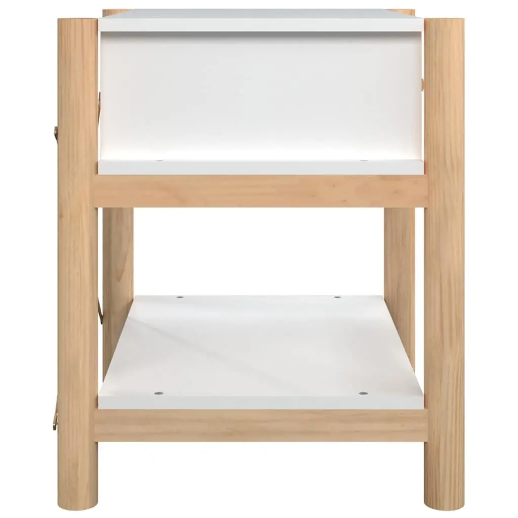 Set of 2 White Engineered Wood Bedside Tables