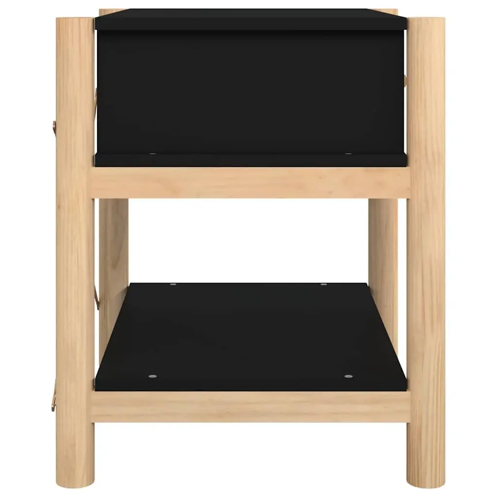 Bedside Tables Black 42x38x45 cm Engineered Wood Storage Cabinet Nightstand 2pcs