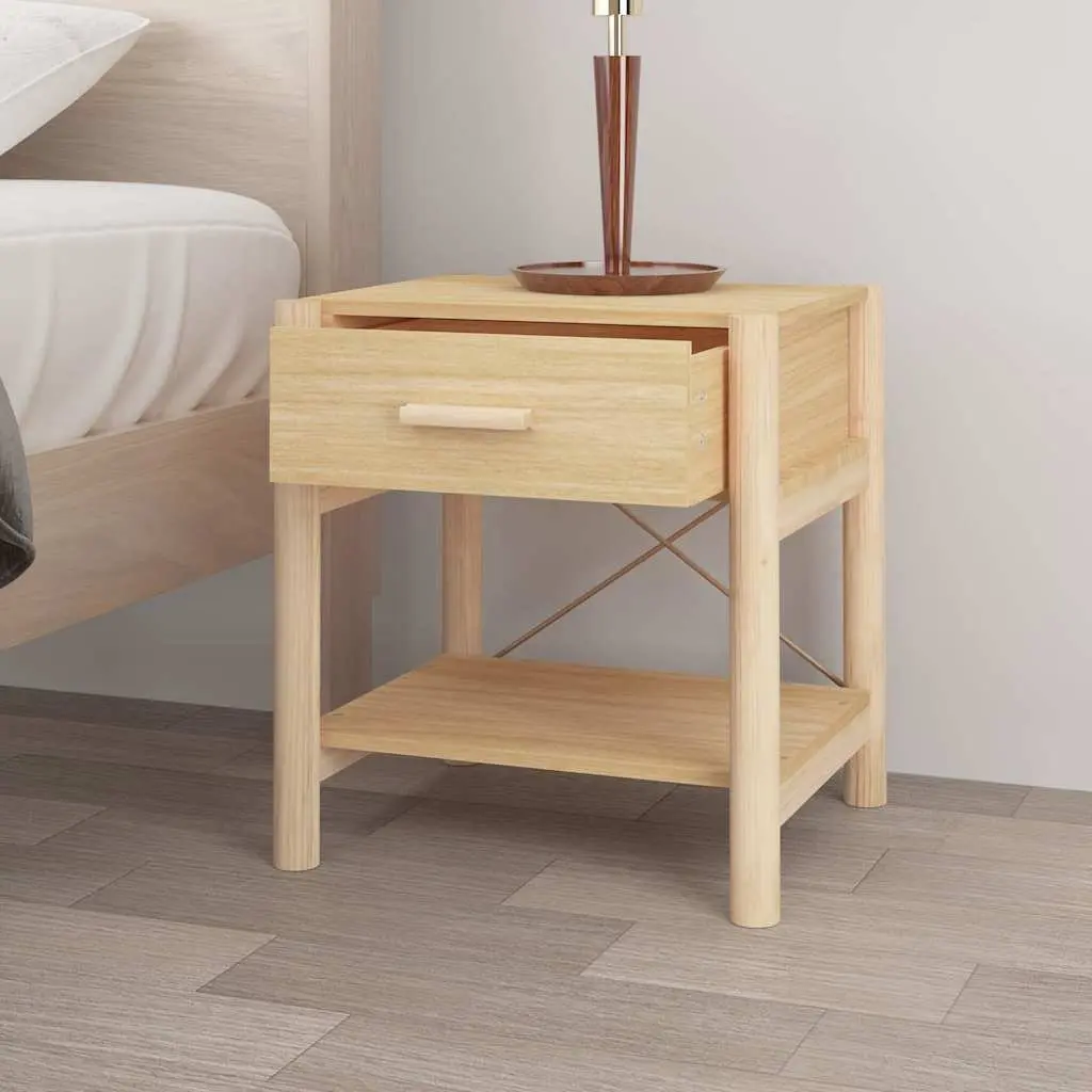 Brown Engineered Wood Nightstand Set of 2