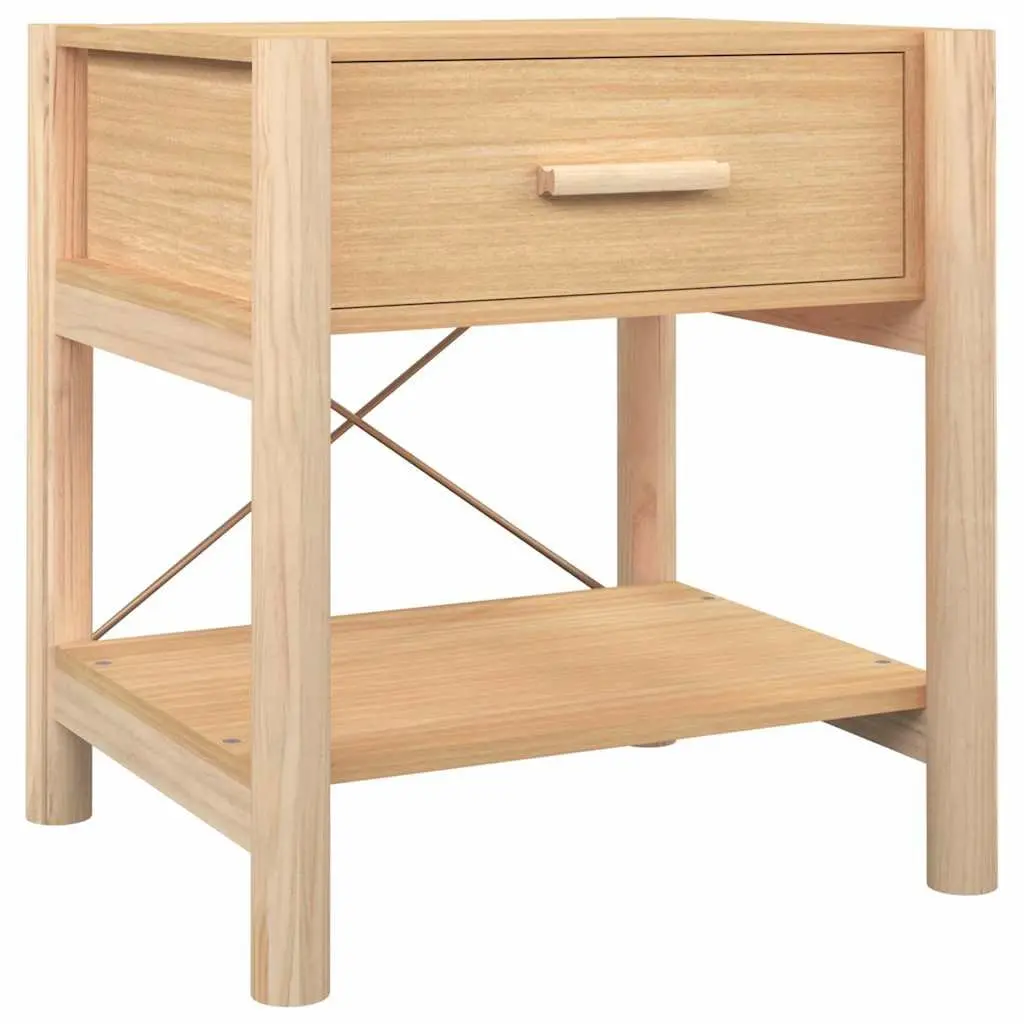 Brown Engineered Wood Nightstand Set of 2