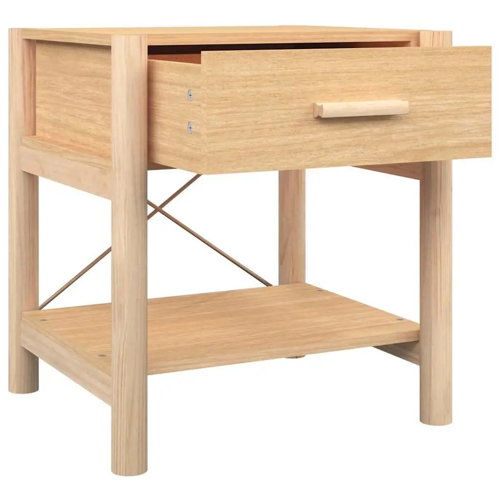 Brown Engineered Wood Nightstand Set of 2