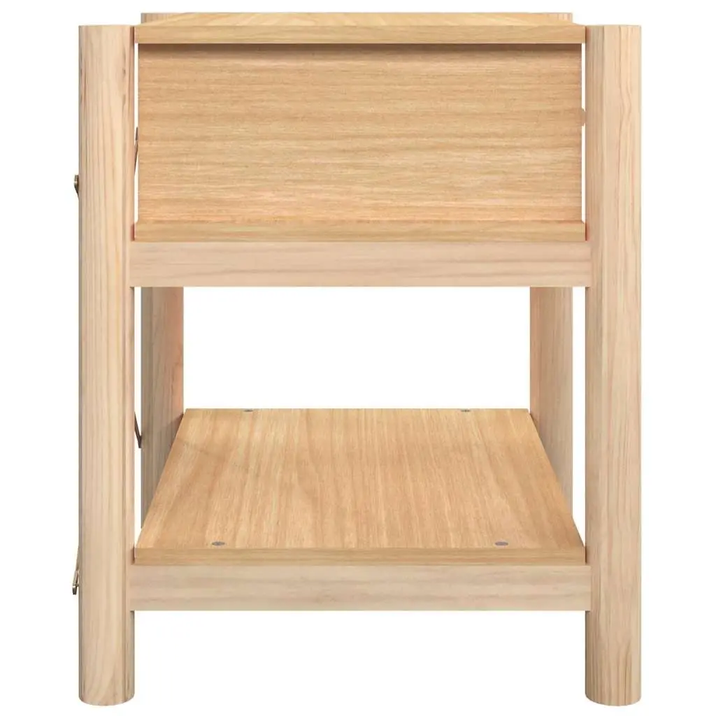 Brown Engineered Wood Nightstand Set of 2