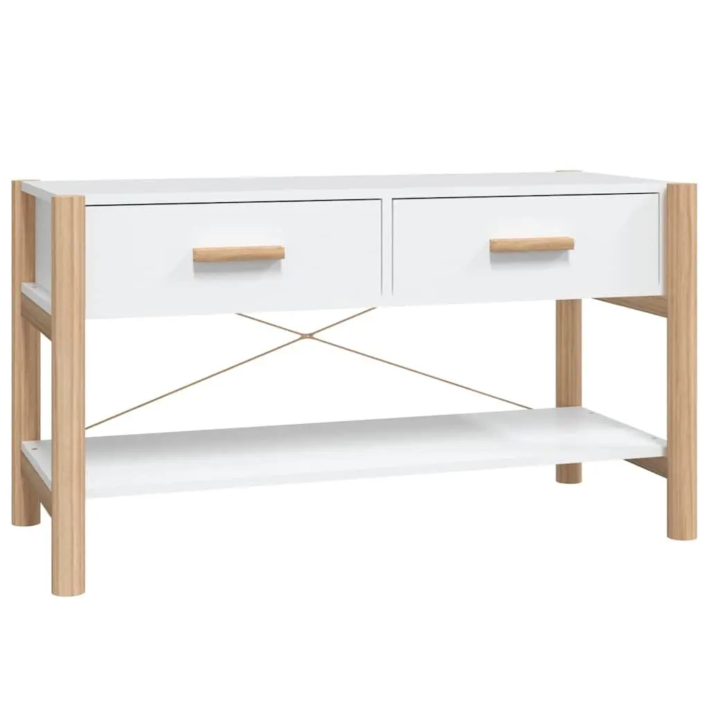 White TV Cabinet 82x38x45 cm Engineered Wood Stand