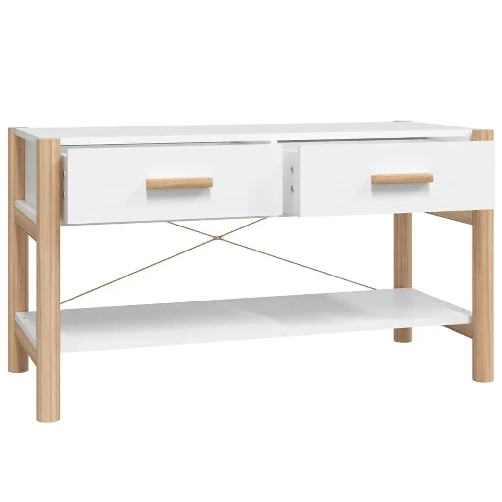 White TV Cabinet 82x38x45 cm Engineered Wood Stand