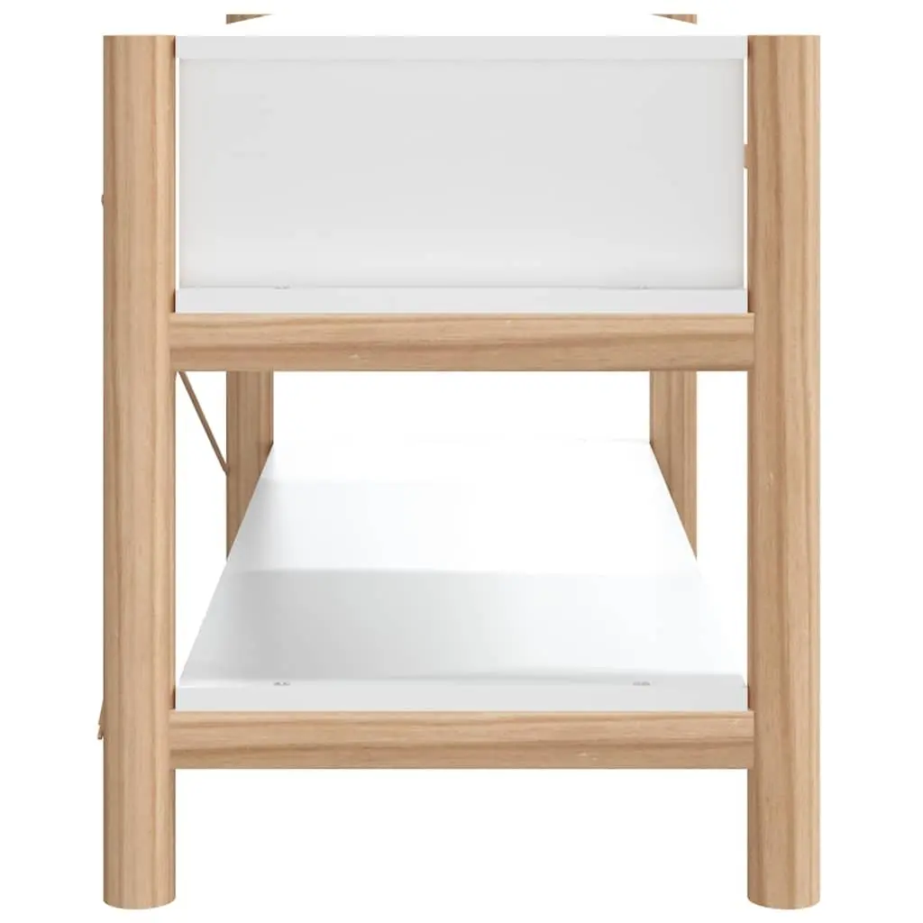 White TV Cabinet 82x38x45 cm Engineered Wood Stand