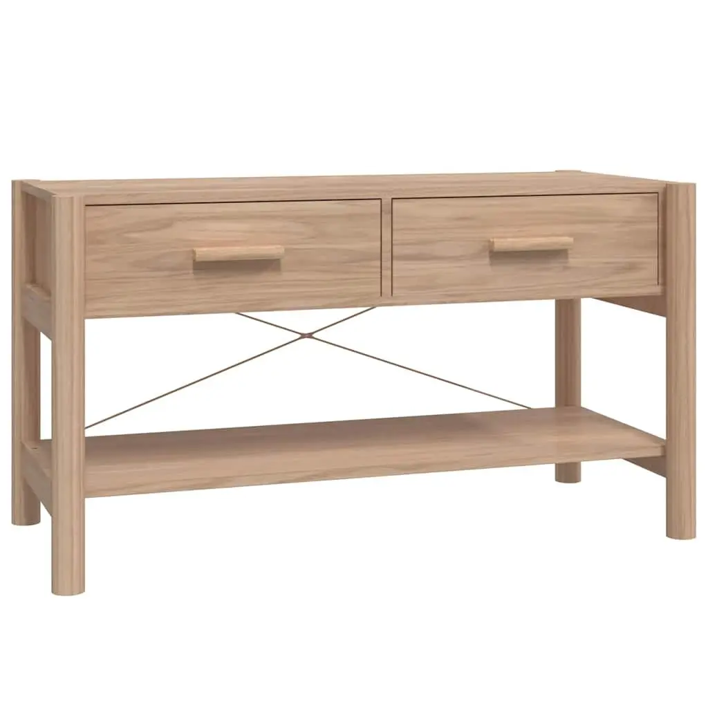 TV Cabinet Brown 82x38x45cm Engineered Wood with Solid Wooden Legs