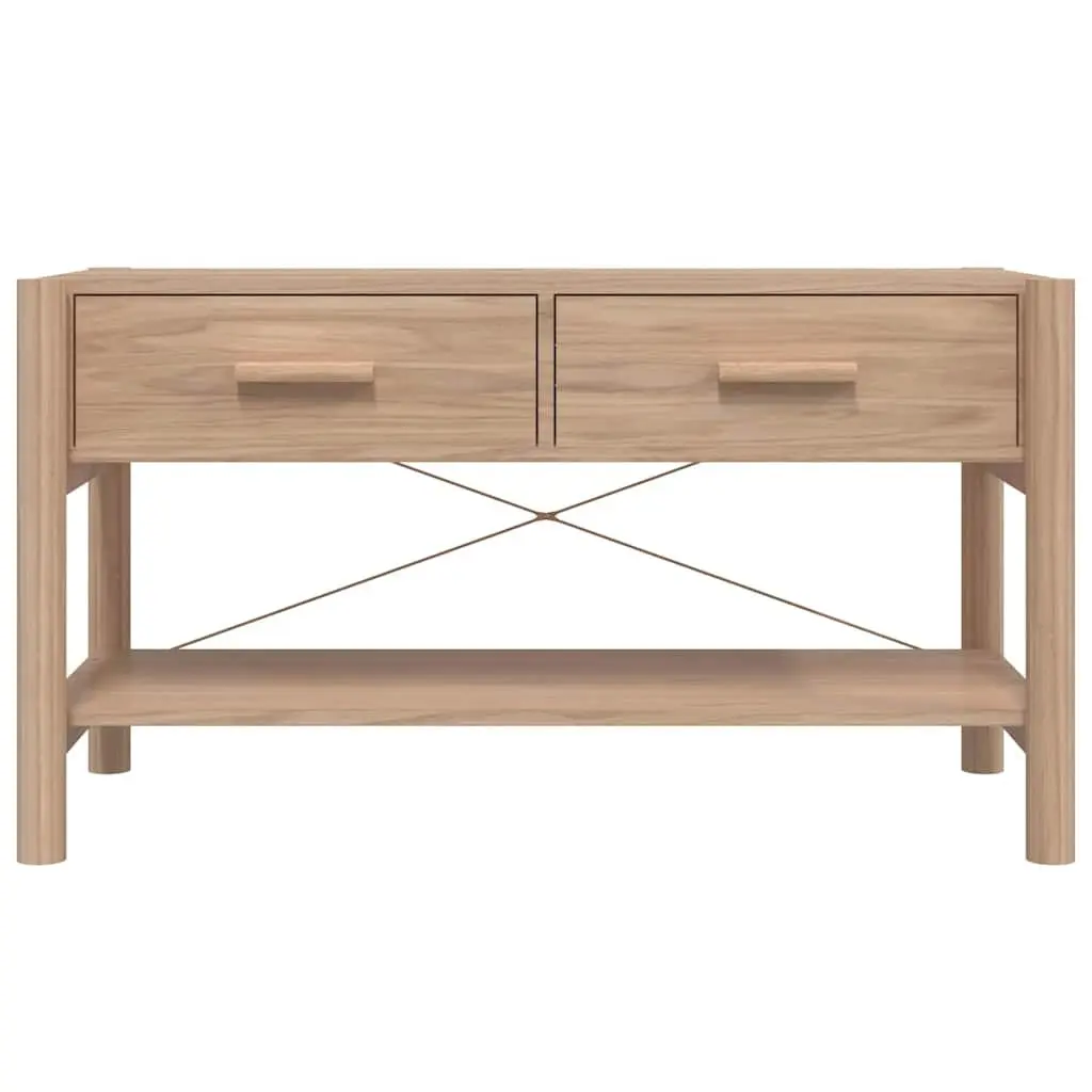 TV Cabinet Brown 82x38x45cm Engineered Wood with Solid Wooden Legs