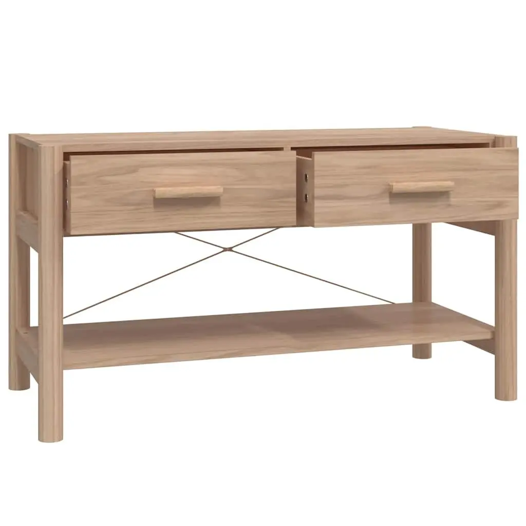 TV Cabinet Brown 82x38x45cm Engineered Wood with Solid Wooden Legs