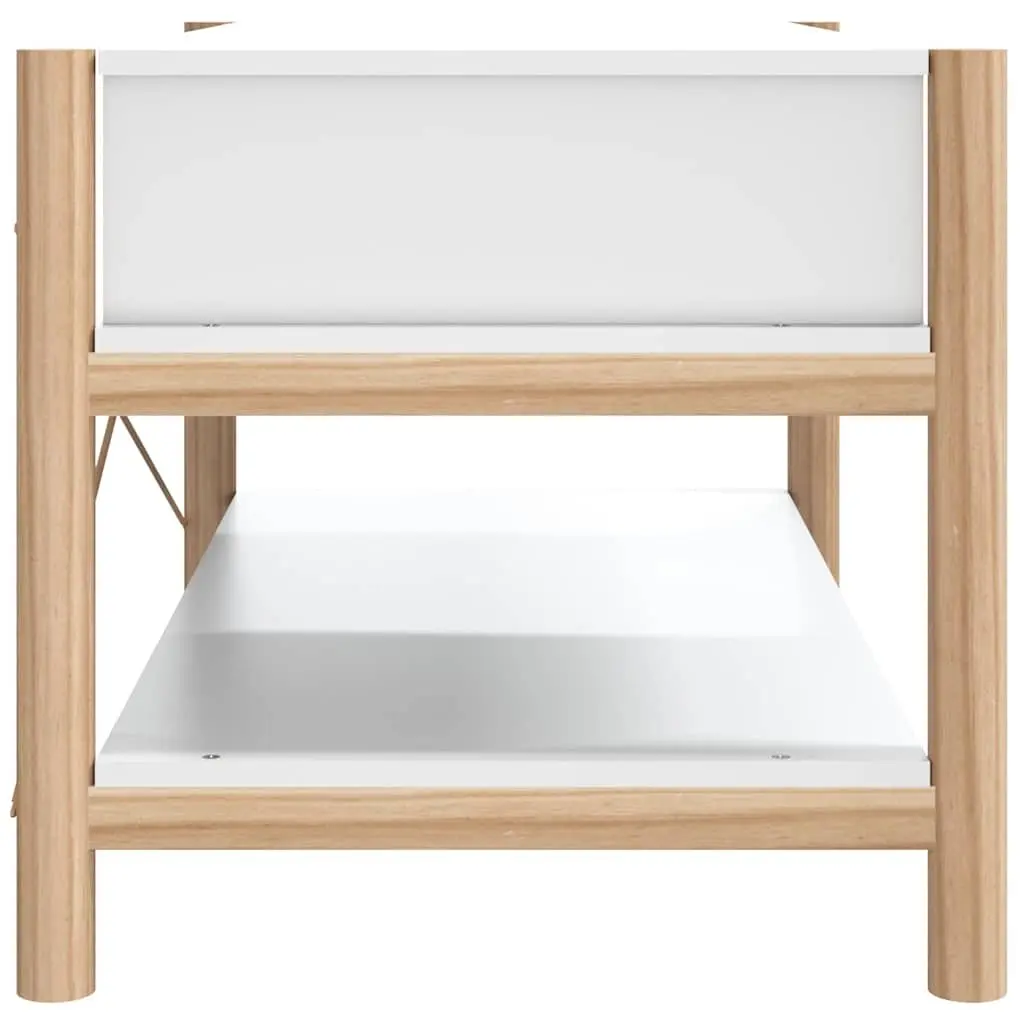 Coffee Table White Engineered Wood 82 x 48 x 45 cm Living Room Furniture