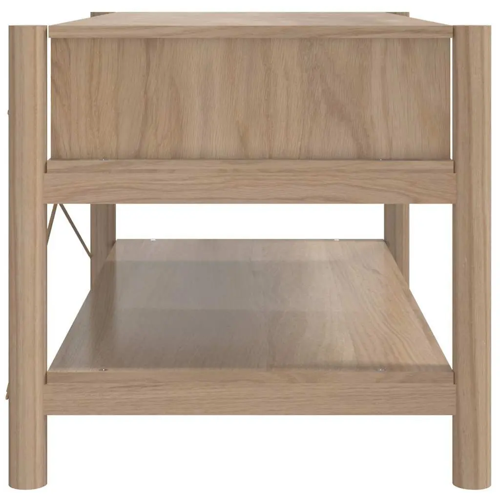 Coffee Table with Storage Brown Engineered Wood Side Table Home Furniture Décor