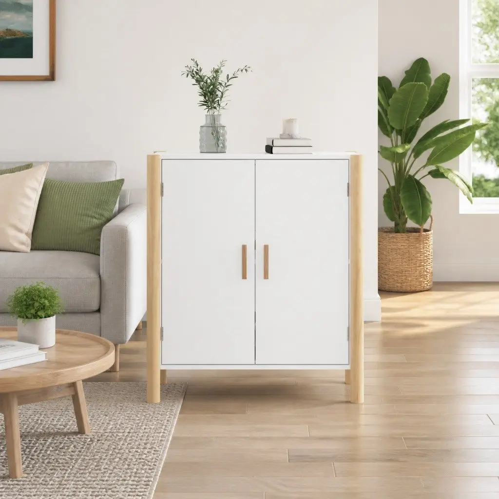 Sideboard Cabinet White 62x38x70 cm Engineered Wood Furniture