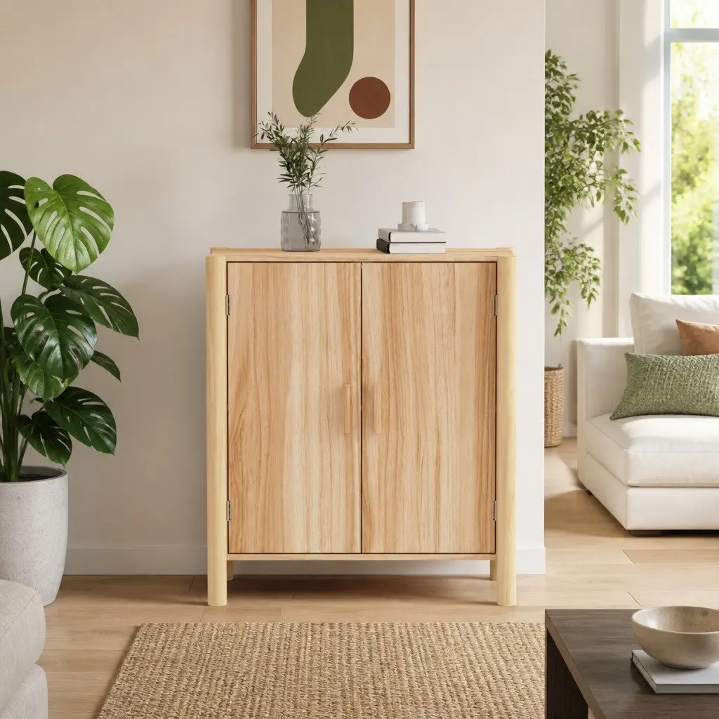 Brown Engineered Wood Sideboard 62x38x70 cm