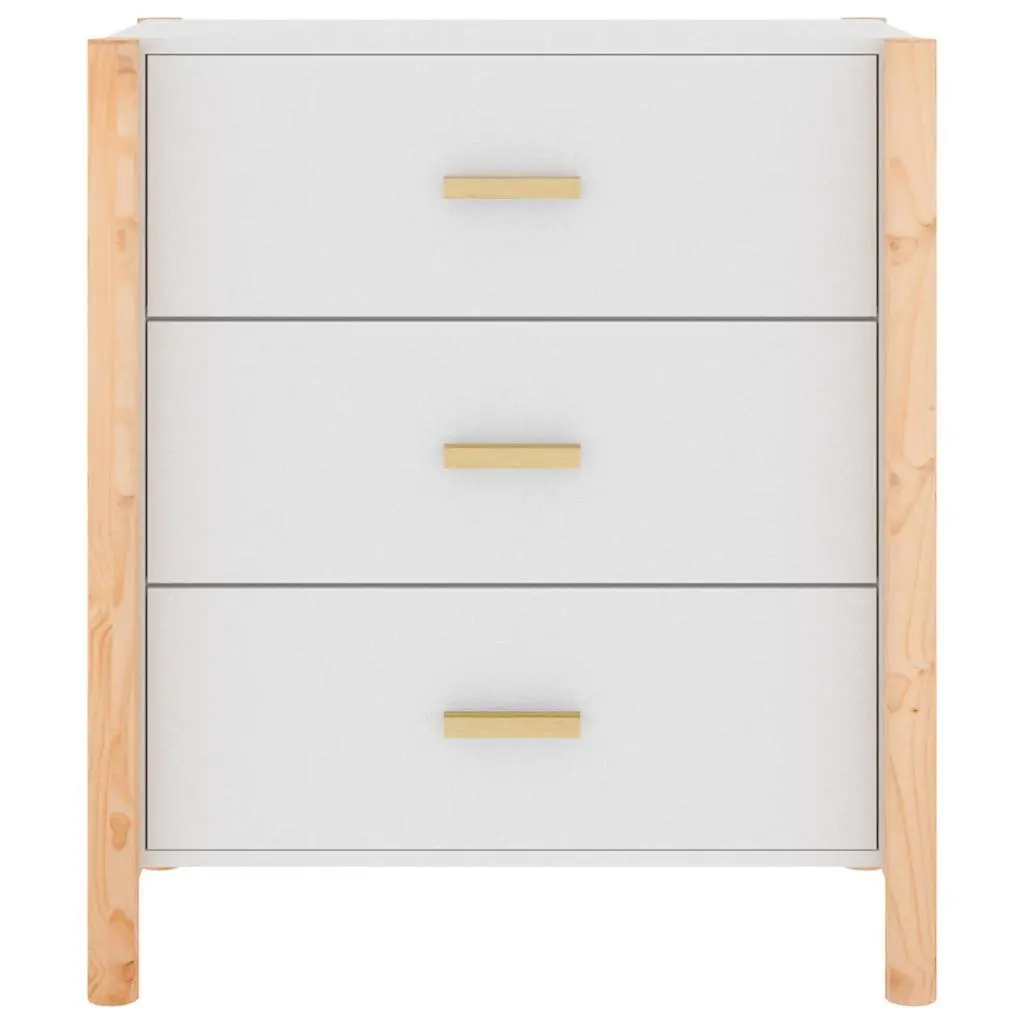 Sideboard White Engineered Wood 62x38x70cm Storage Cabinet Buffet Cupboard
