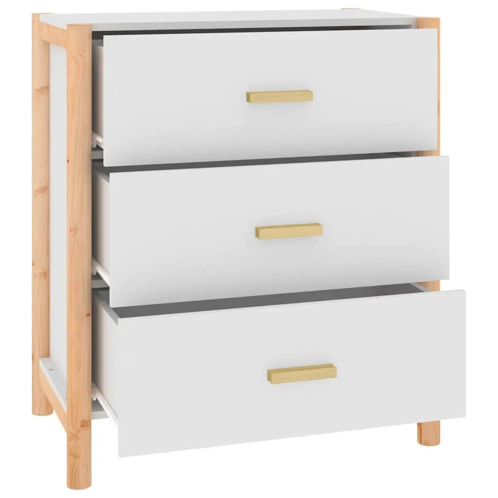 Sideboard White Engineered Wood 62x38x70cm Storage Cabinet Buffet Cupboard