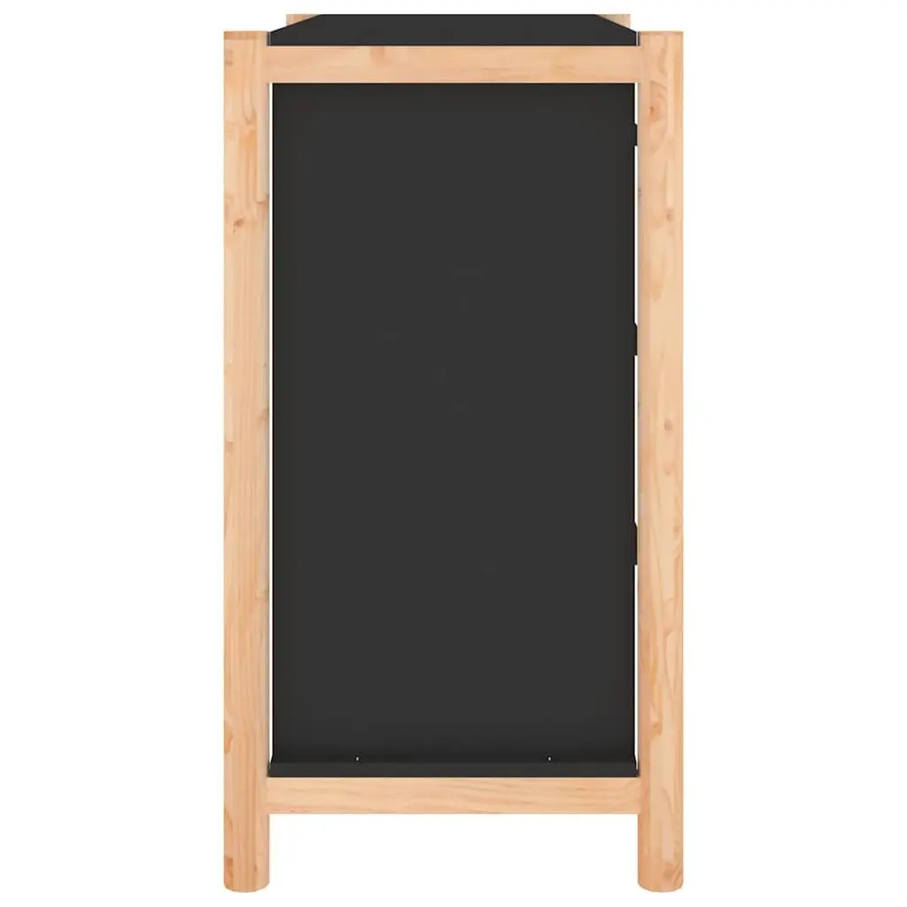 Black Sideboard 62x38x70 cm Engineered Wood Cabinet