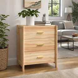 Brown Engineered Wood Sideboard with Solid Leg