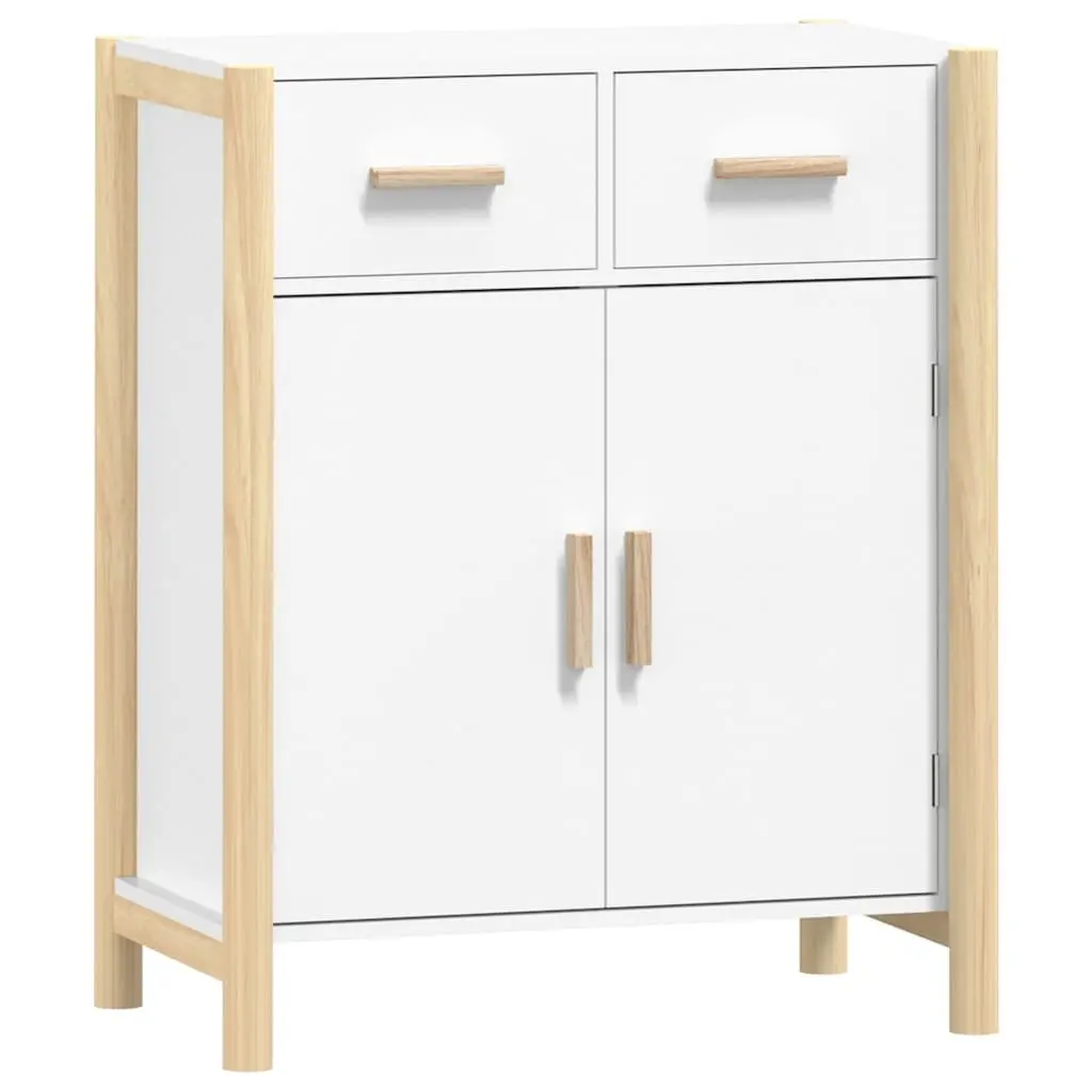 Sideboard White 62x38x75cm Engineered Wood Storage Cabinet Living Room Furniture