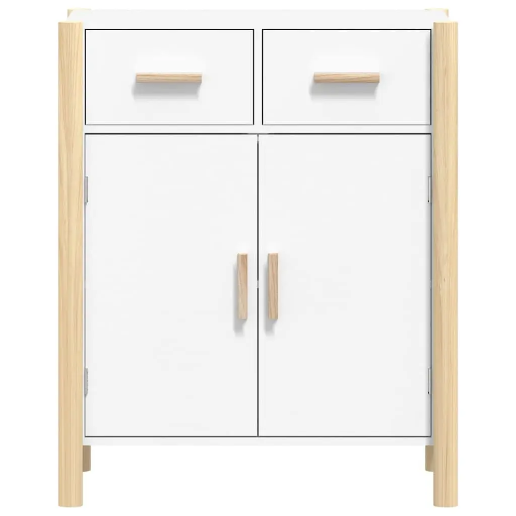 Sideboard White 62x38x75cm Engineered Wood Storage Cabinet Living Room Furniture